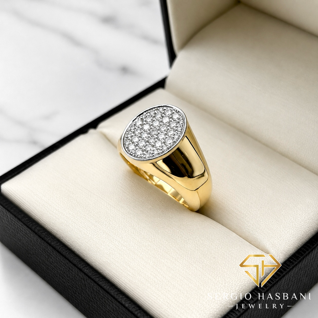 10K SIGNET VVS Lab Diamond Ring