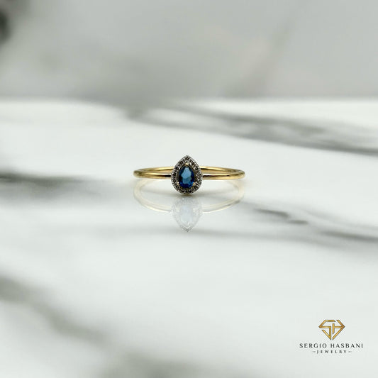 10K SIRINA BLUE Diamond Ring