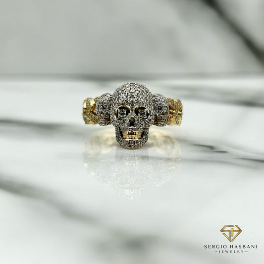 10K SKULLZ Diamond Ring