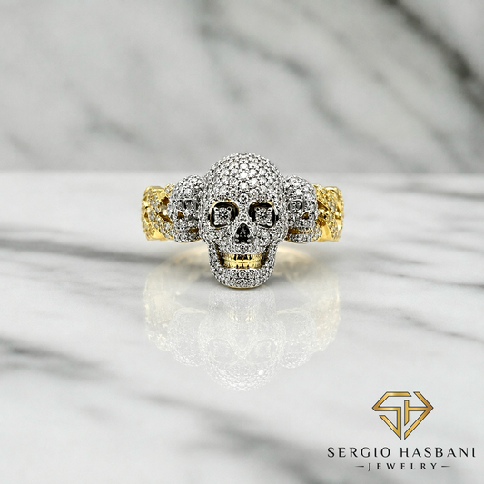 10K SKULLZ Diamond Ring