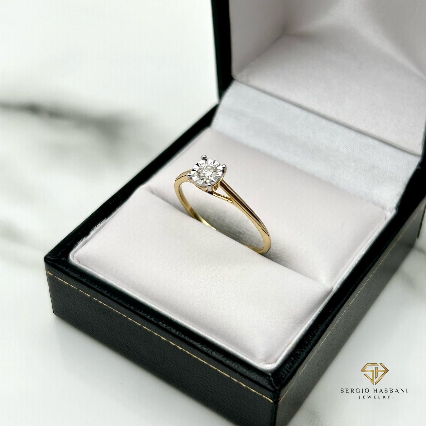 10K 0.17ct SOLITAIRE Diamond Ring