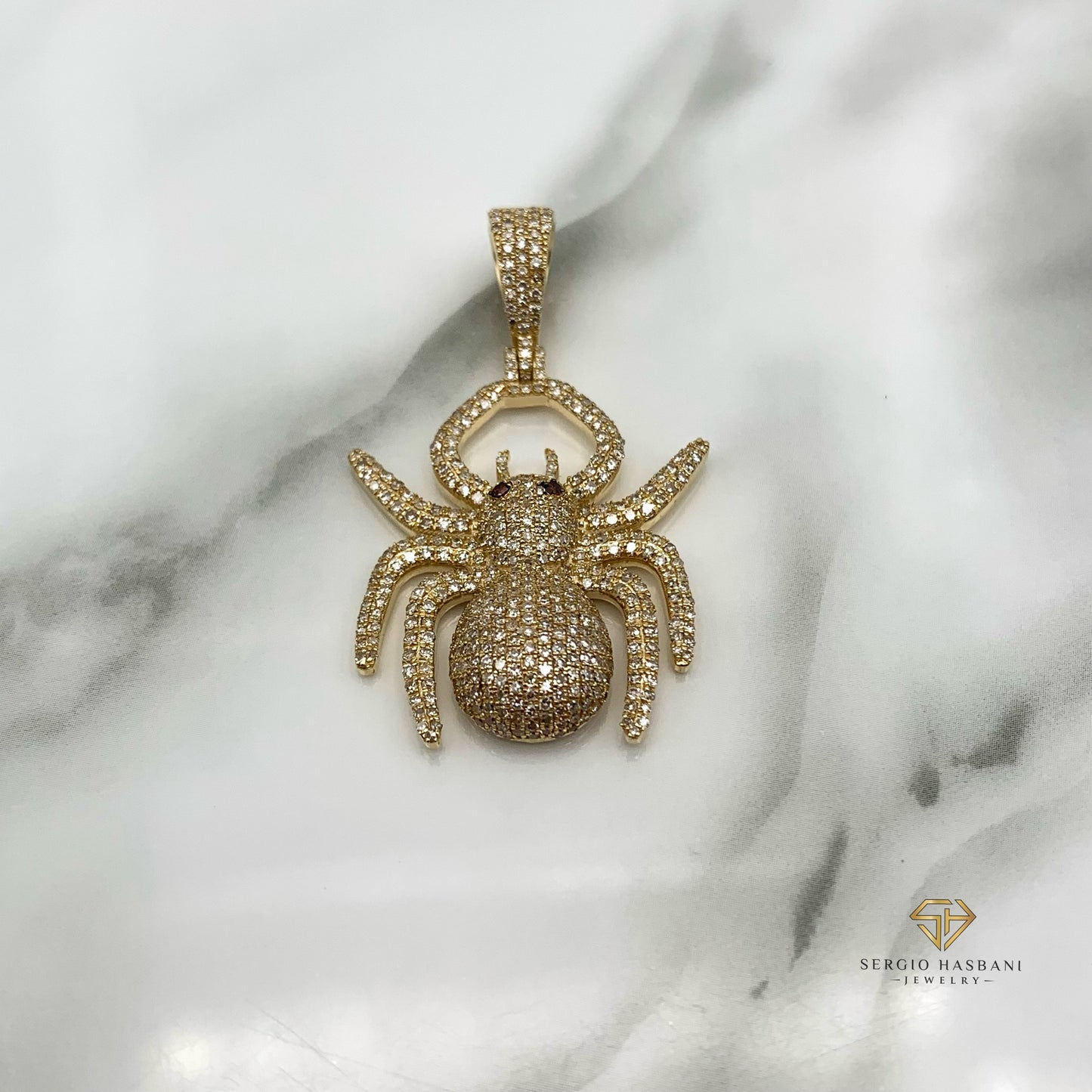 10K SPIDER Diamond Pendant