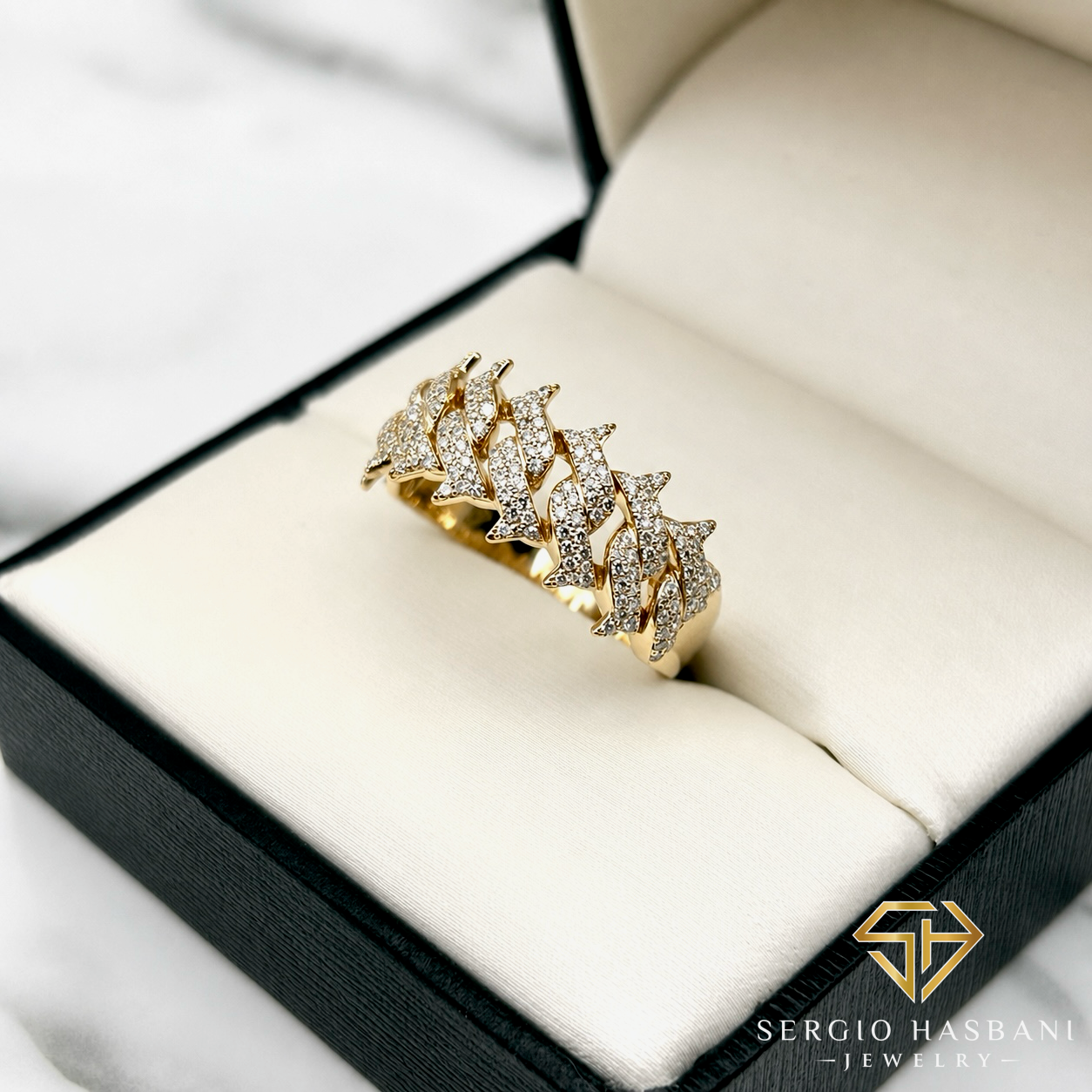 10K SPYKE2 Diamond Ring