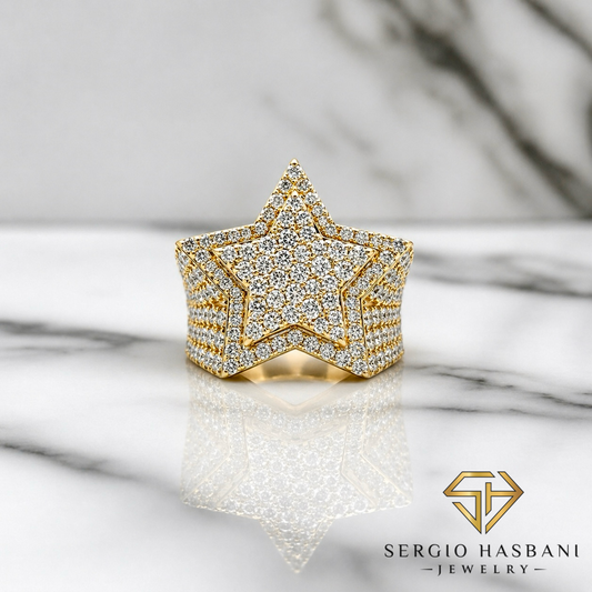 10K STAR VVS Lab Diamond Ring