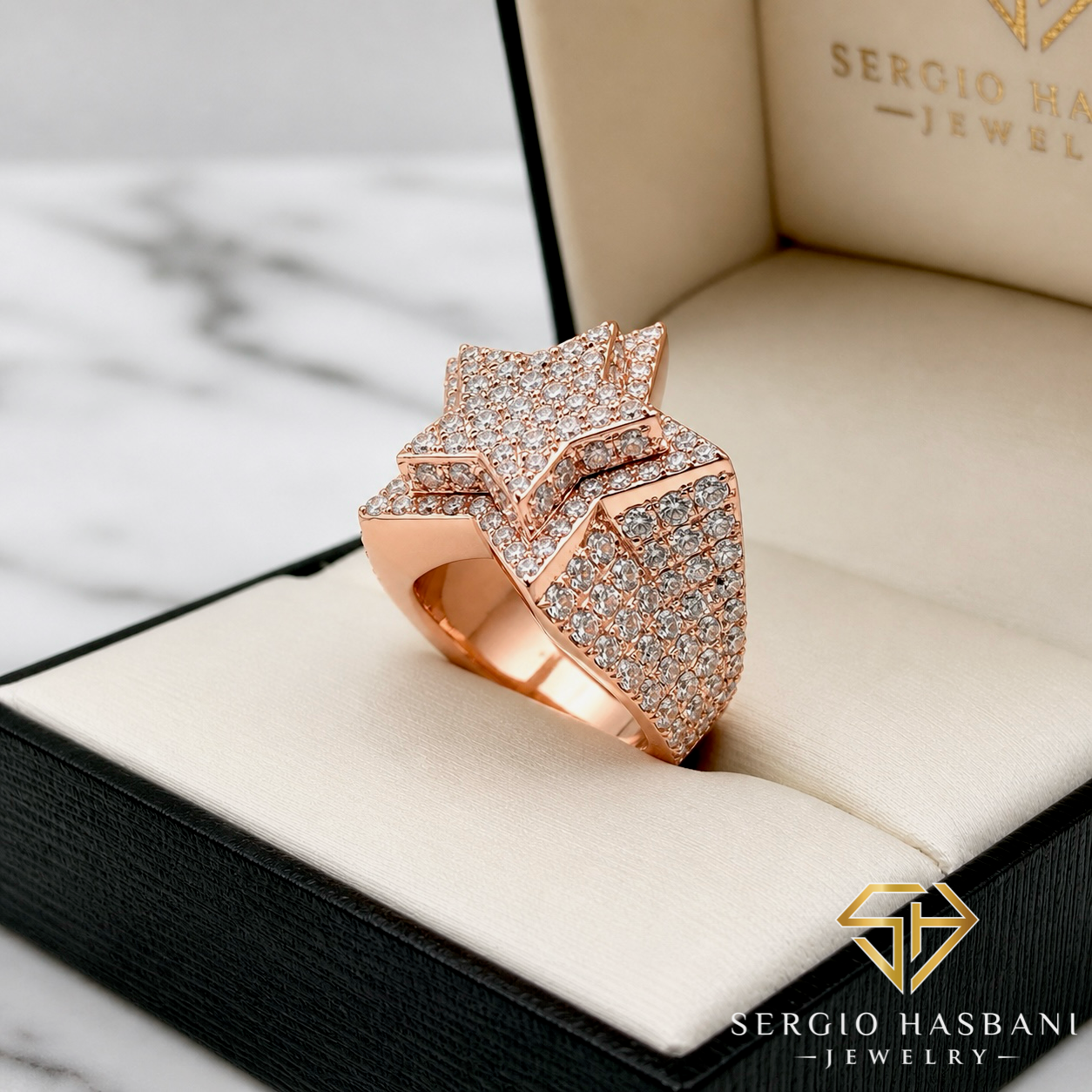 10K STAR VVS Lab Diamond Ring