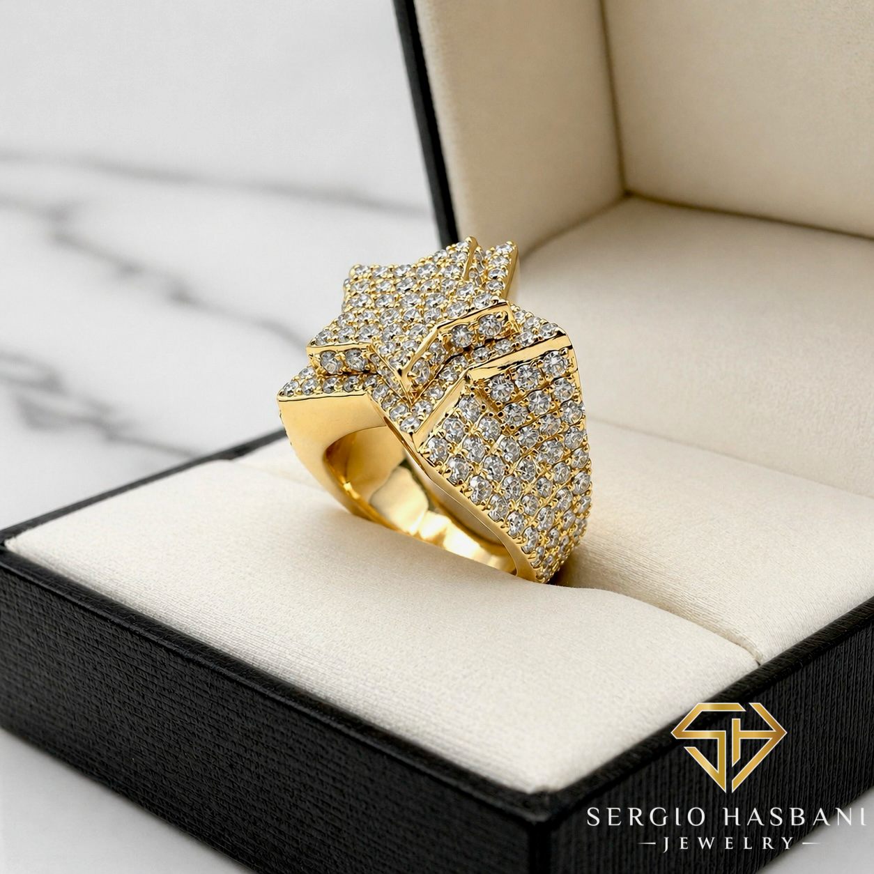 10K STAR VVS Lab Diamond Ring