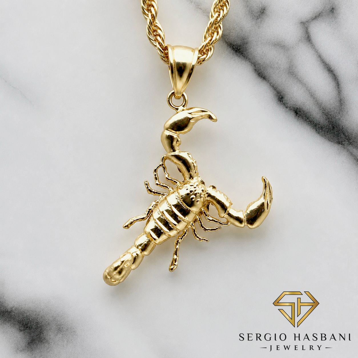10K Scorpion Pendant