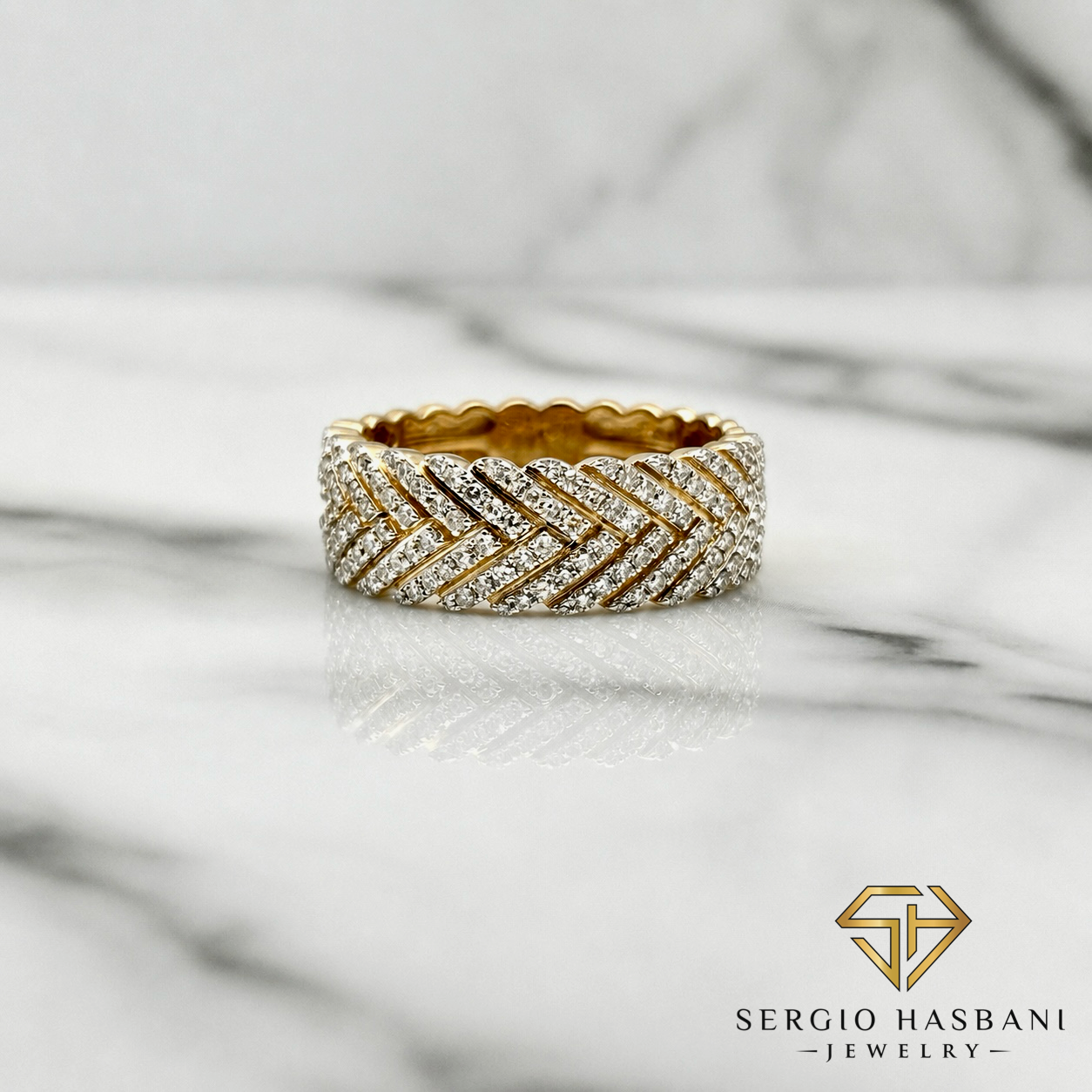 10K TRACKZ Diamond Ring