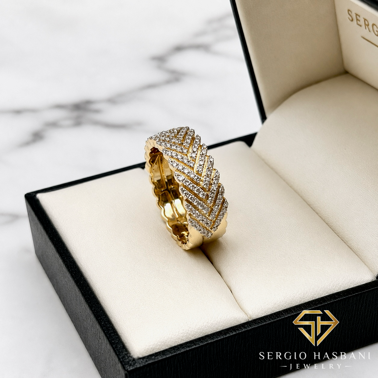 10K TRACKZ Diamond Ring