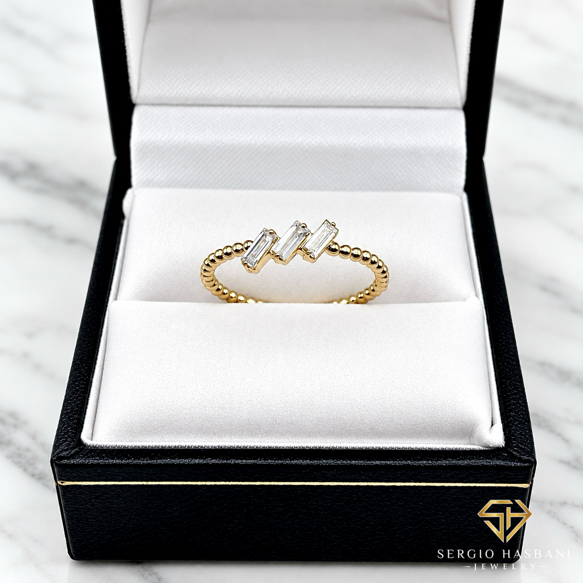 10K TRIGLI Diamond Ring