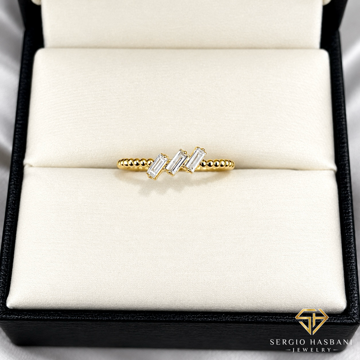 10K TRIGLI Diamond Ring