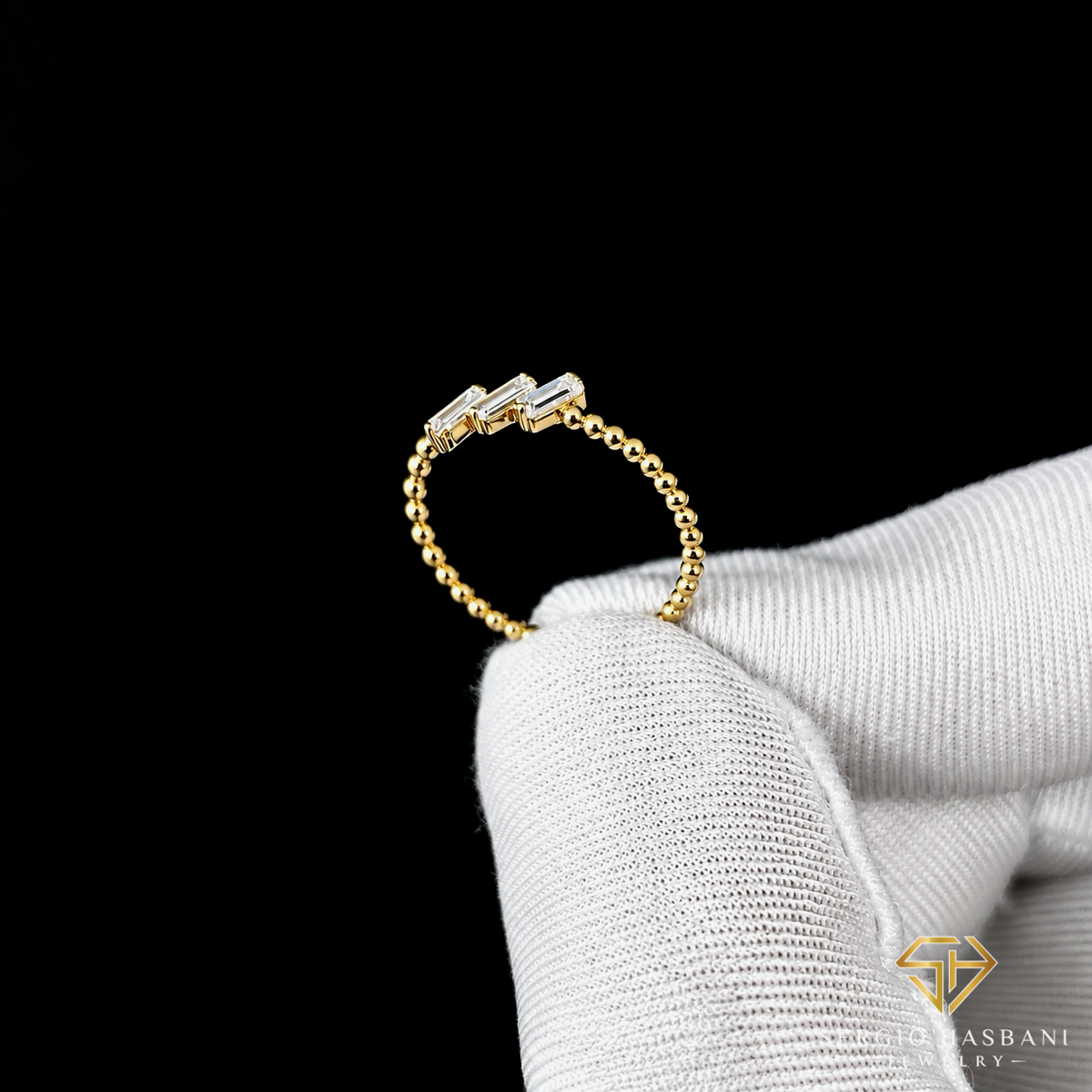 10K TRIGLI Diamond Ring
