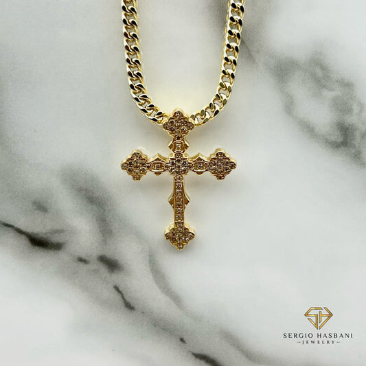 10K VANIA Diamond Cross Pendant