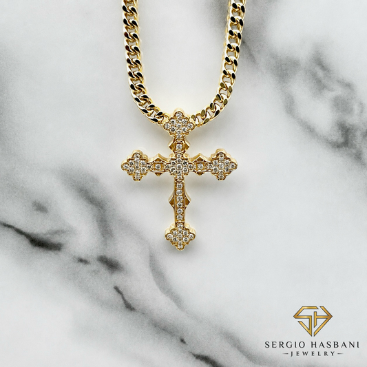 10K VANIA Diamond Cross Pendant