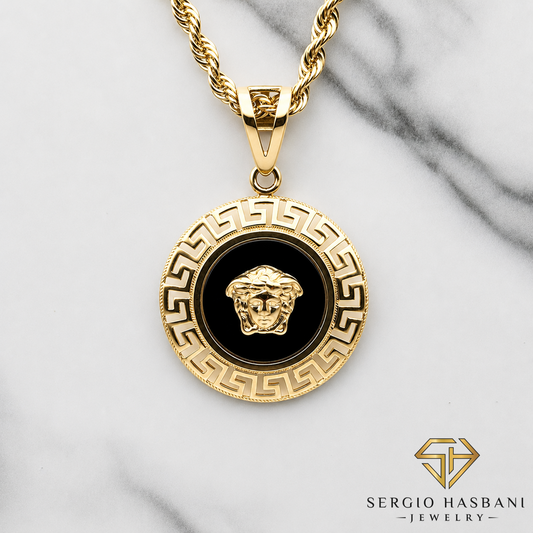 10K VESNERO Medusa Head Pendant