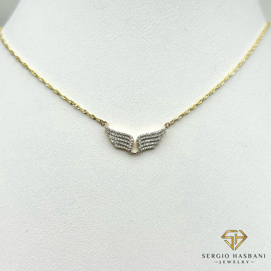10K WINGS Diamond Necklace