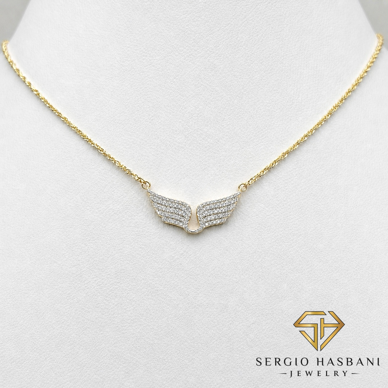 10K WINGS Diamond Necklace