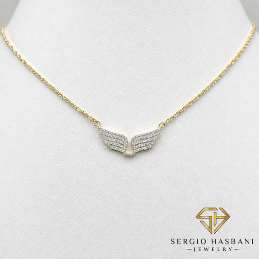10K WINGS Diamond Necklace