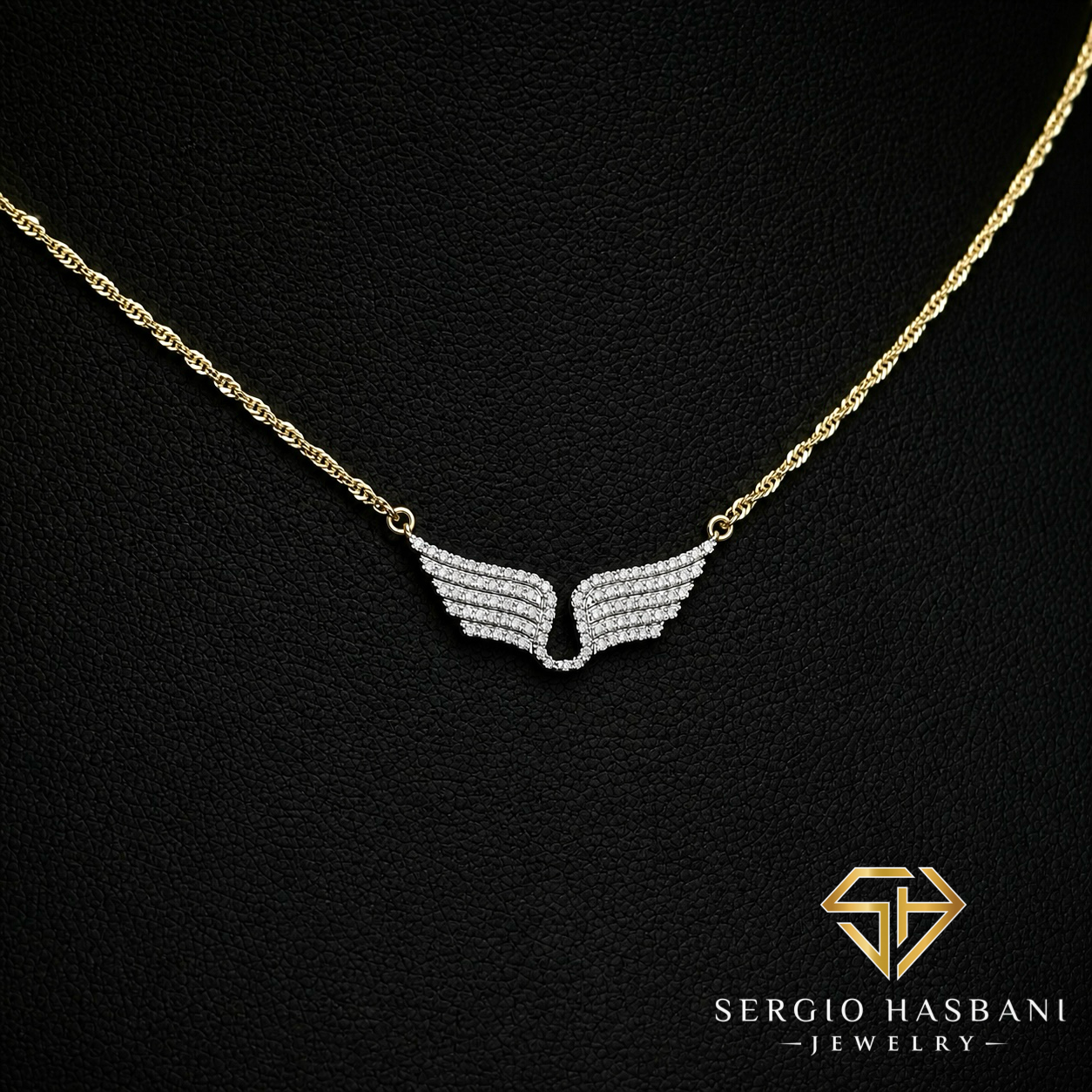 10K WINGS Diamond Necklace