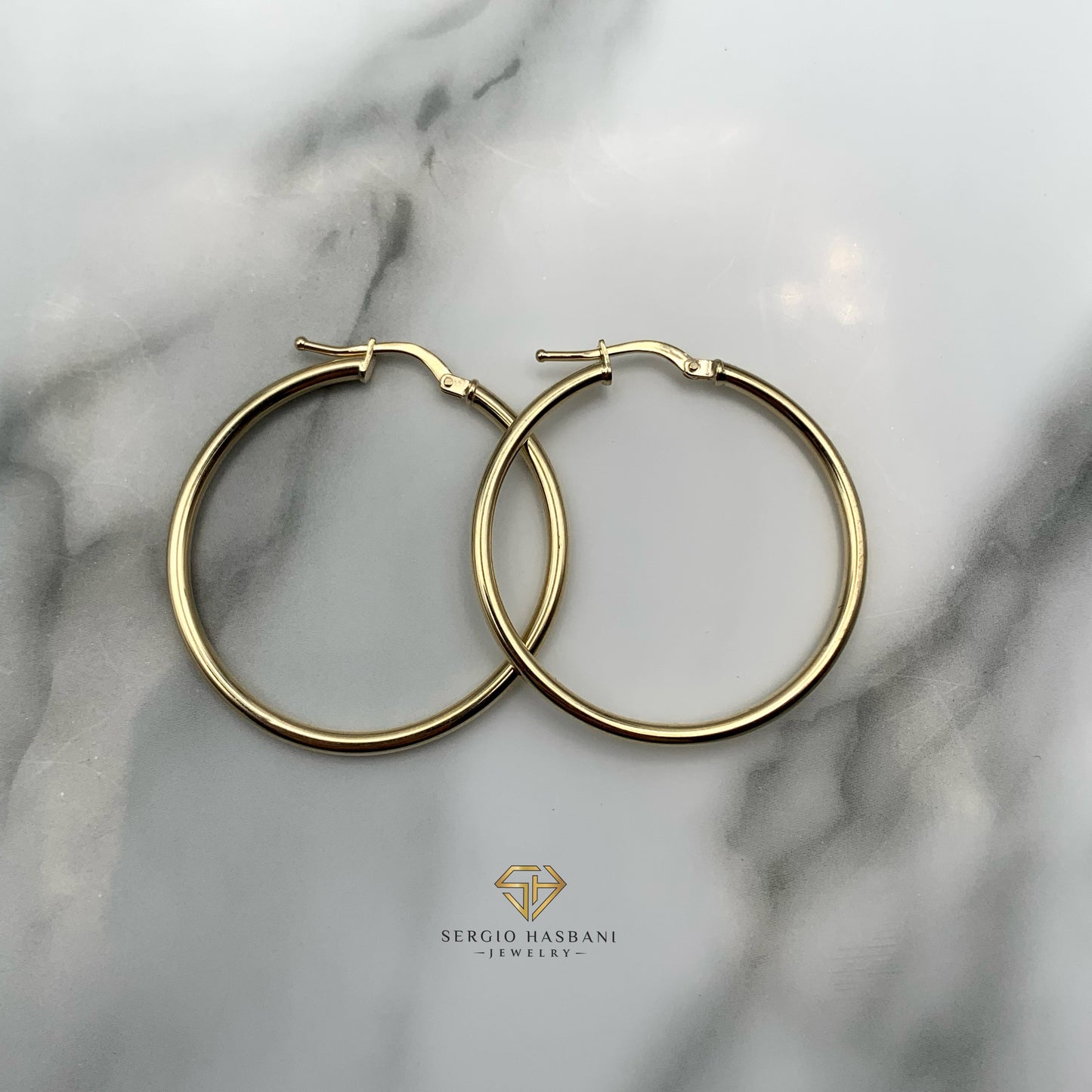 10K 2MM Hoop Earrings